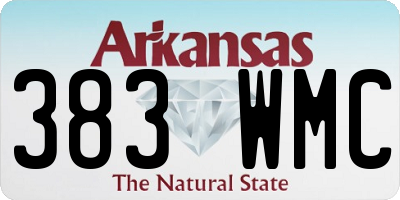 AR license plate 383WMC