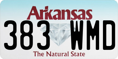 AR license plate 383WMD