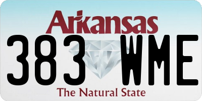 AR license plate 383WME