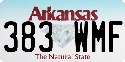 AR license plate 383WMF