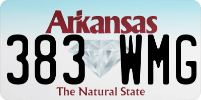 AR license plate 383WMG