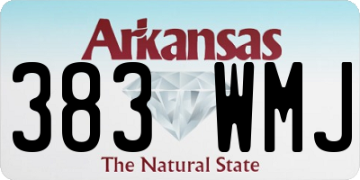 AR license plate 383WMJ