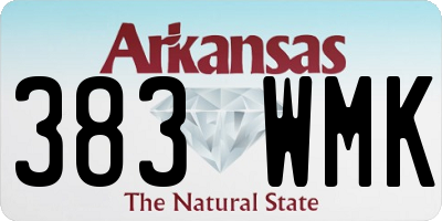 AR license plate 383WMK