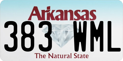 AR license plate 383WML