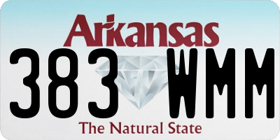 AR license plate 383WMM