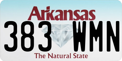 AR license plate 383WMN
