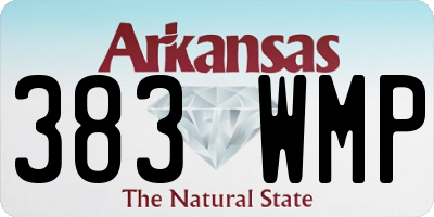 AR license plate 383WMP