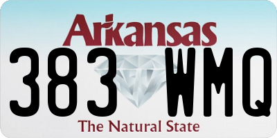 AR license plate 383WMQ