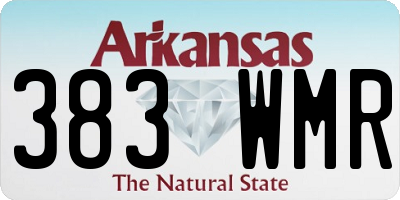 AR license plate 383WMR