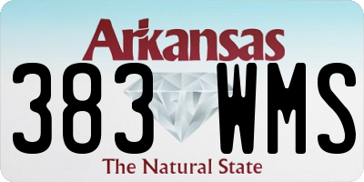 AR license plate 383WMS