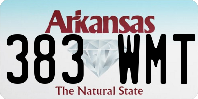 AR license plate 383WMT