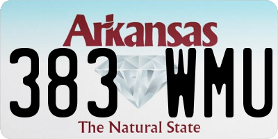 AR license plate 383WMU