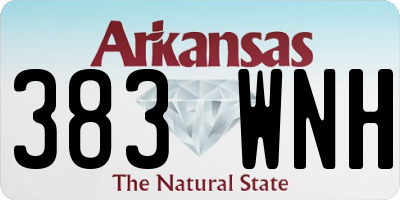 AR license plate 383WNH
