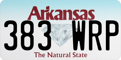 AR license plate 383WRP