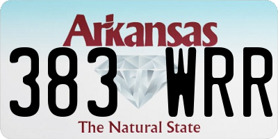AR license plate 383WRR