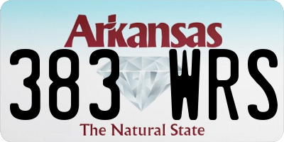 AR license plate 383WRS