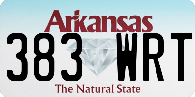 AR license plate 383WRT