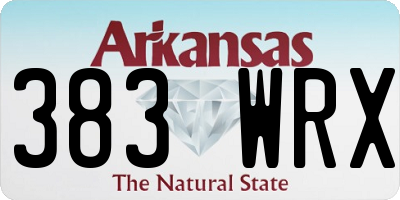 AR license plate 383WRX