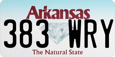 AR license plate 383WRY