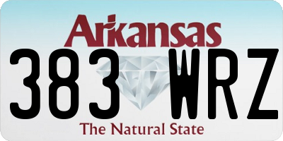 AR license plate 383WRZ