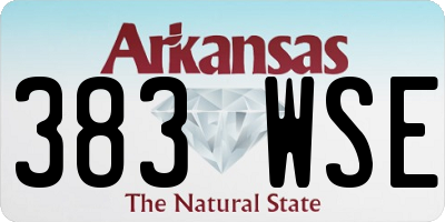 AR license plate 383WSE