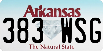 AR license plate 383WSG