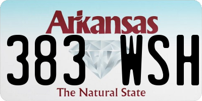 AR license plate 383WSH