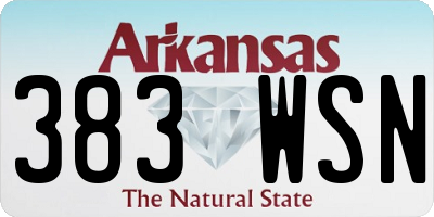 AR license plate 383WSN