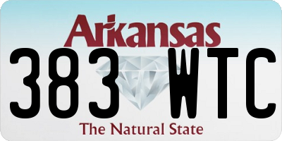 AR license plate 383WTC