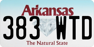 AR license plate 383WTD