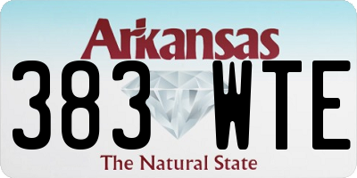 AR license plate 383WTE
