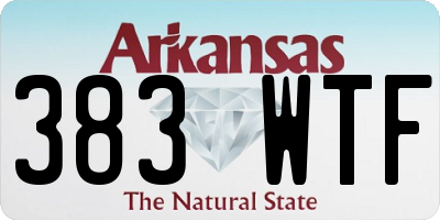 AR license plate 383WTF