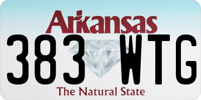 AR license plate 383WTG