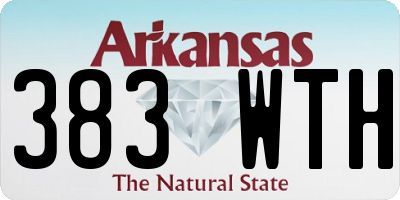 AR license plate 383WTH