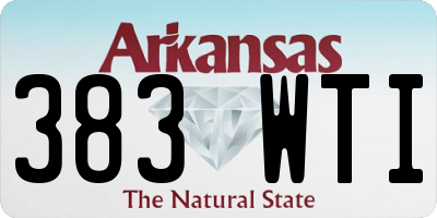 AR license plate 383WTI