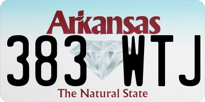 AR license plate 383WTJ