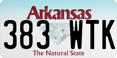 AR license plate 383WTK