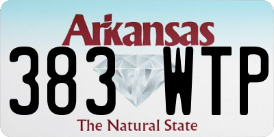 AR license plate 383WTP