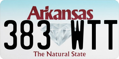 AR license plate 383WTT