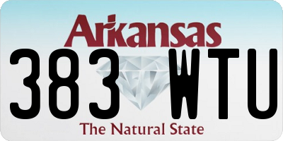 AR license plate 383WTU