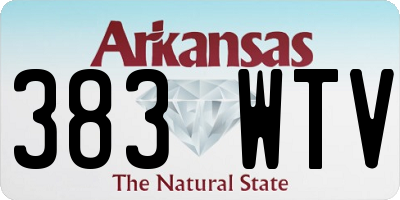 AR license plate 383WTV