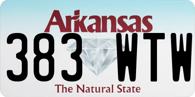 AR license plate 383WTW