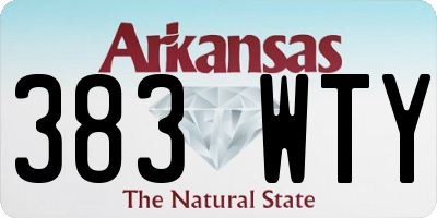 AR license plate 383WTY
