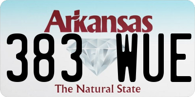 AR license plate 383WUE