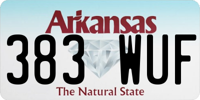 AR license plate 383WUF