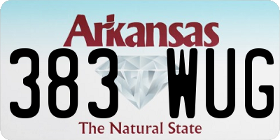 AR license plate 383WUG