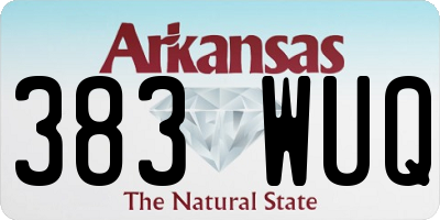 AR license plate 383WUQ