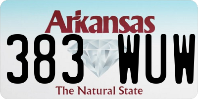 AR license plate 383WUW