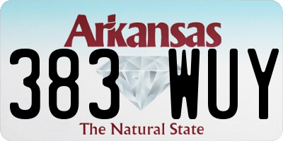 AR license plate 383WUY