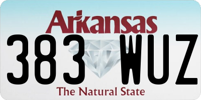 AR license plate 383WUZ